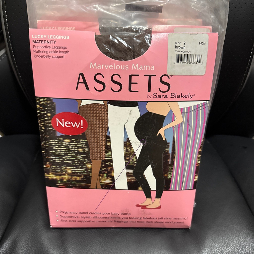 Women's ASSETS by Sara Blakely Maternity Brown Leggings Size 2